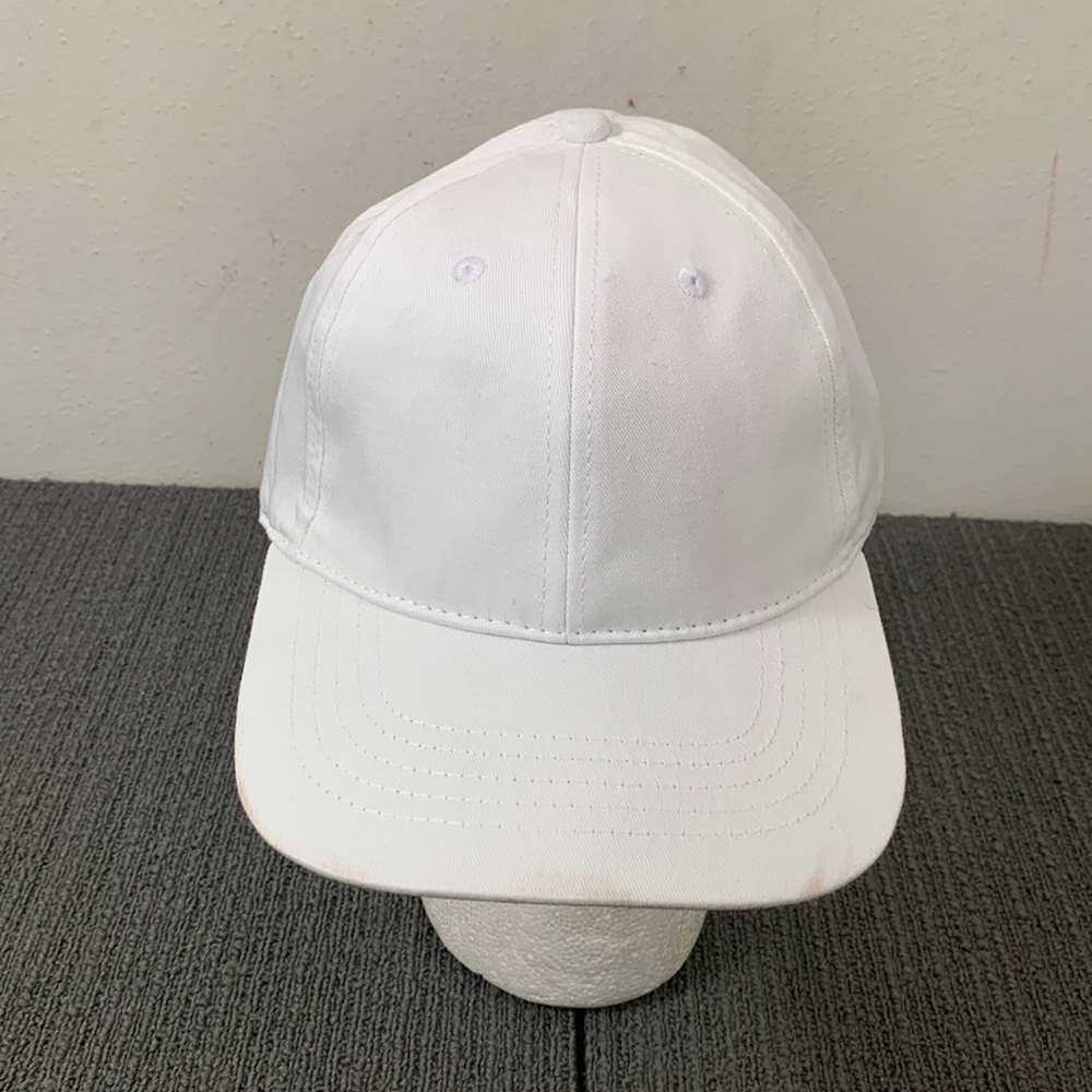 Baseball Hat Unisex Adjustable Solid White Blank Strapback Cap